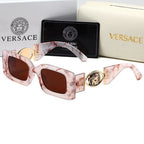 Versace Medusa Thick-Frame Rectangular Polarized Sunglasses