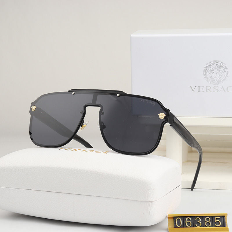 Versace Medusa Oversized Shield Polarized Sunglasses