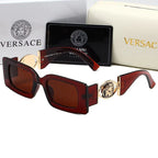 Versace Medusa Thick-Frame Rectangular Polarized Sunglasses