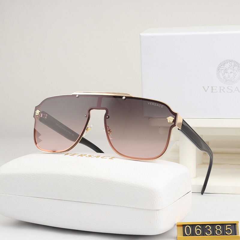 Versace Medusa Oversized Shield Polarized Sunglasses