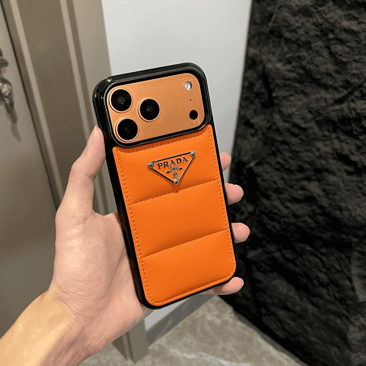 Puffer Prada iPhone 18 Pro Case – Luxury Designer Phone Cover