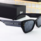 DIOR Embossed Rectangular Sunglasses | Luxury UV400 Designer Eyewear