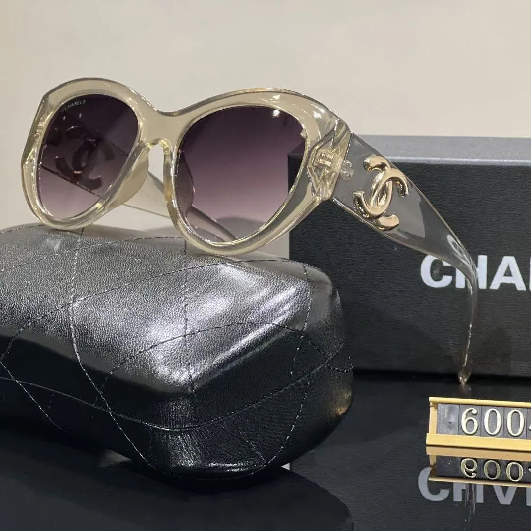 Chanel CC Rounded-Square Polarized Sunglasses
