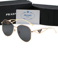 Prada Triangle Logo Aviator Polarized Sunglasses
