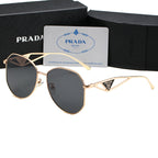 Prada Triangle Logo Aviator Polarized Sunglasses