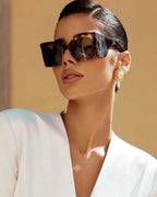 Saint Laurent Square Logo-Temple Polarized Sunglasses | UV400