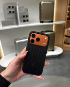 Gold Rimowa iPhone 17 Pro Max Case - Luxury Travel Design