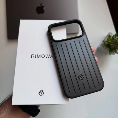 Black Rimowa iPhone 17 Pro Max Case - Luxury Travel Design