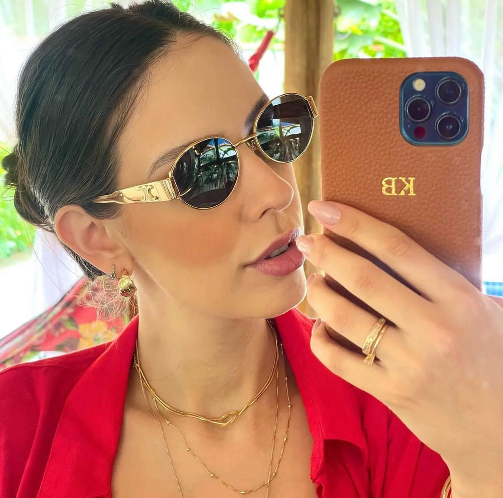 CELINE Round Metal Polarized Sunglasses | Luxury UV400 Eyewear