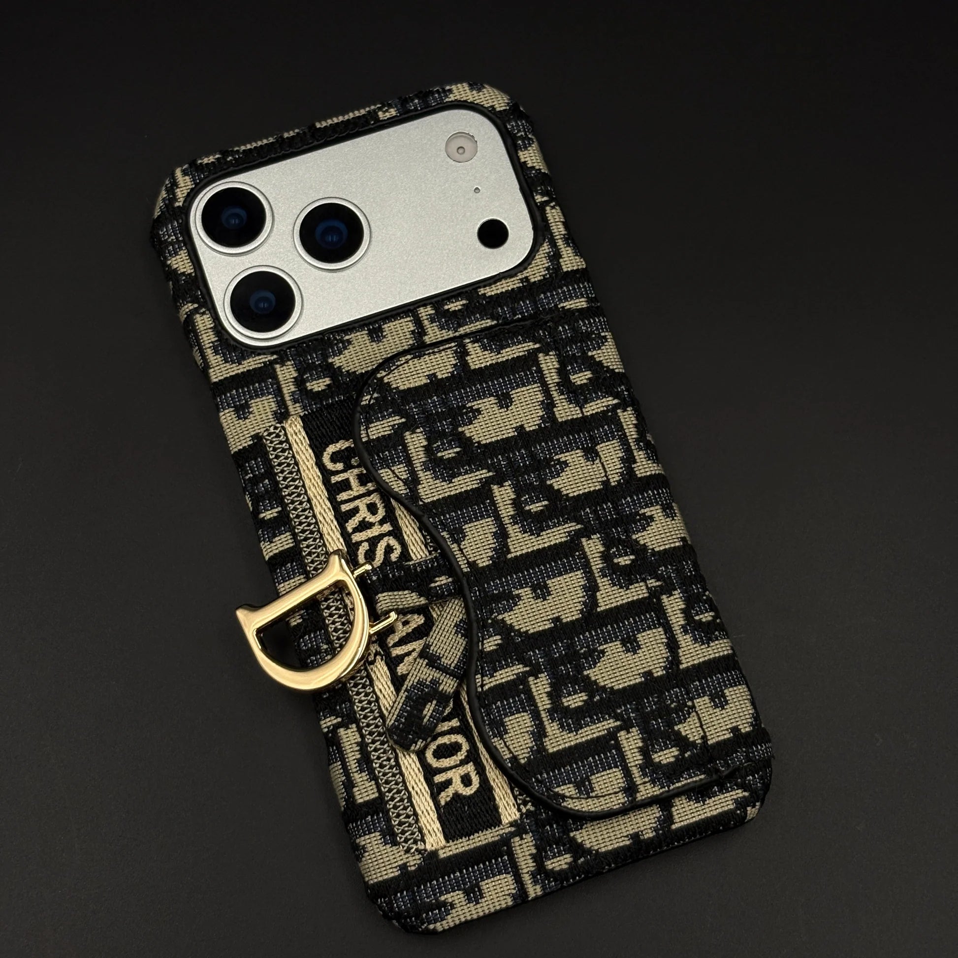 Oblique Dior iPhone 17 Pro Max Case with Card Holder - Luxury Dior Phone Case