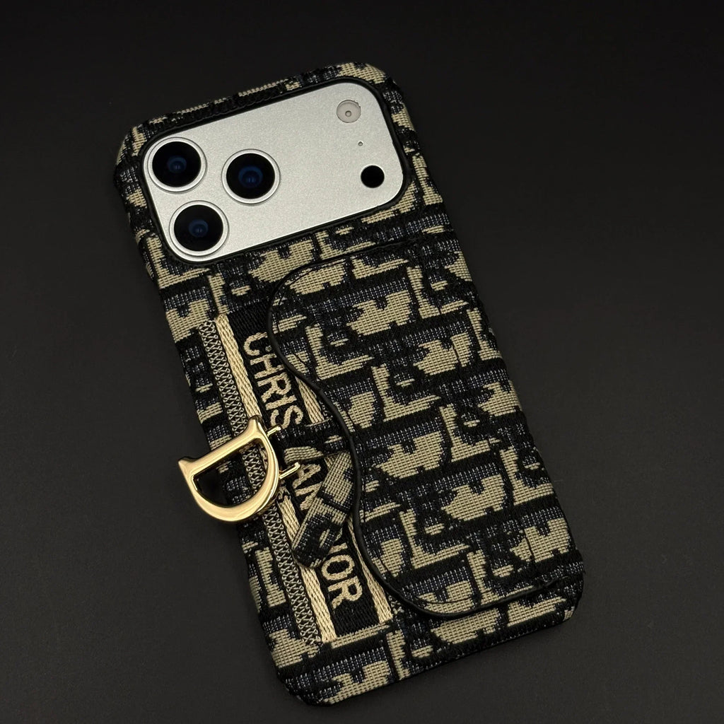 Oblique Dior iPhone 18 Pro Max Case with Card Holder – Luxury Dior Phone Case