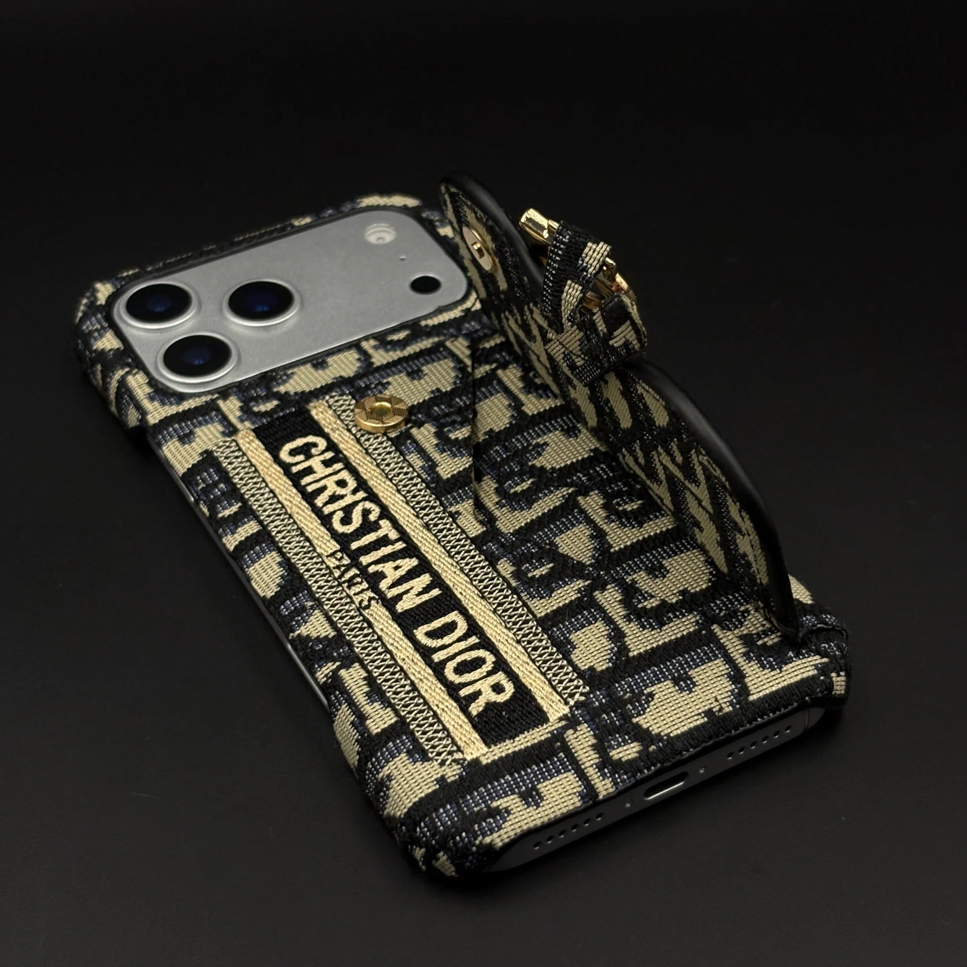 Oblique Dior iPhone 17 Pro Max Case with Card Holder - Luxury Dior Phone Case