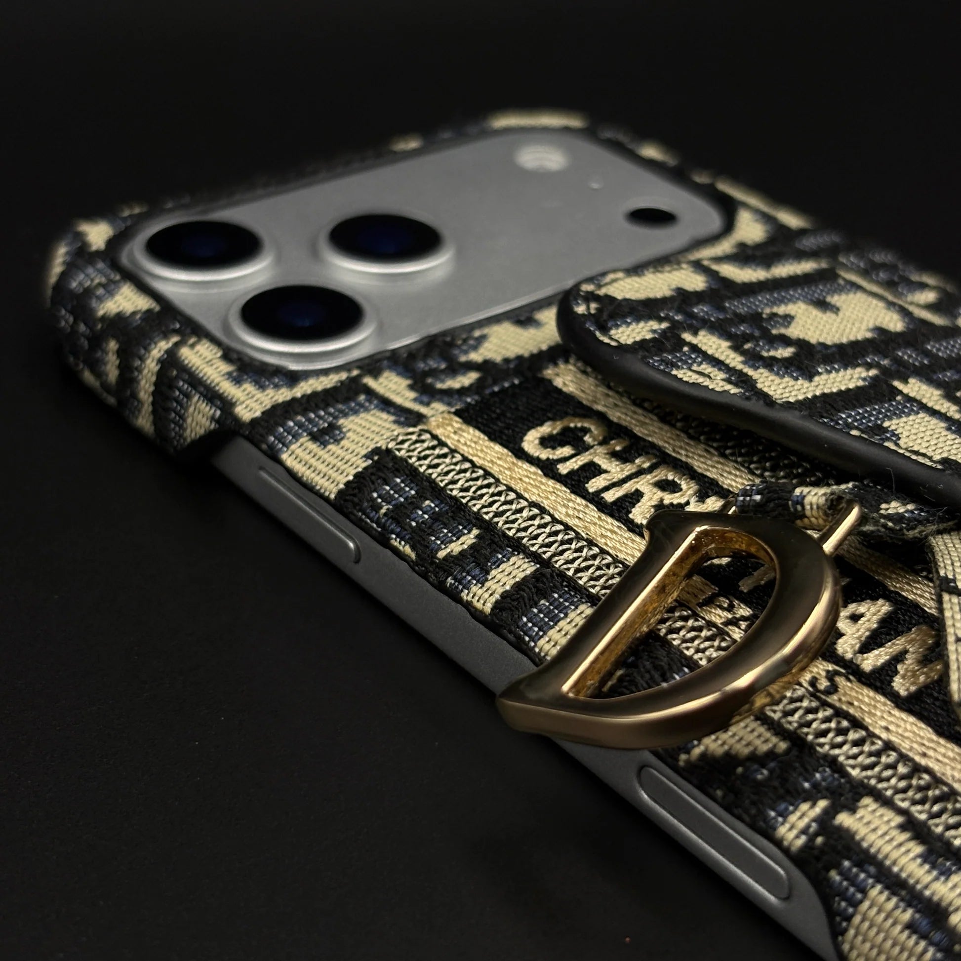 Oblique Dior iPhone 17 Pro Max Case with Card Holder - Luxury Dior Phone Case