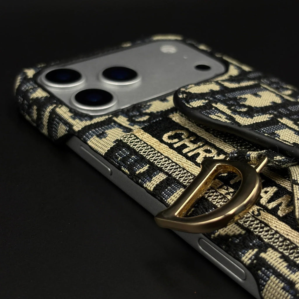 Oblique Dior iPhone 18 Pro Case with Card Holder – Luxury Dior Phone Case