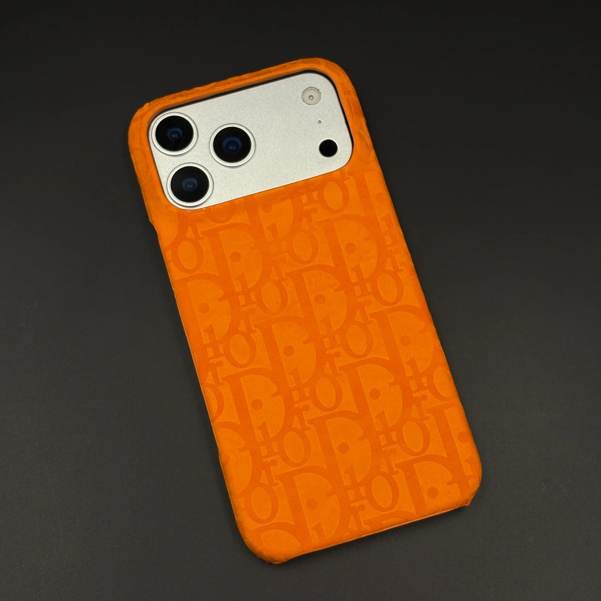 Oblique Dior iPhone 17 Pro Max Case - Orange Luxury Dior iPhone Case