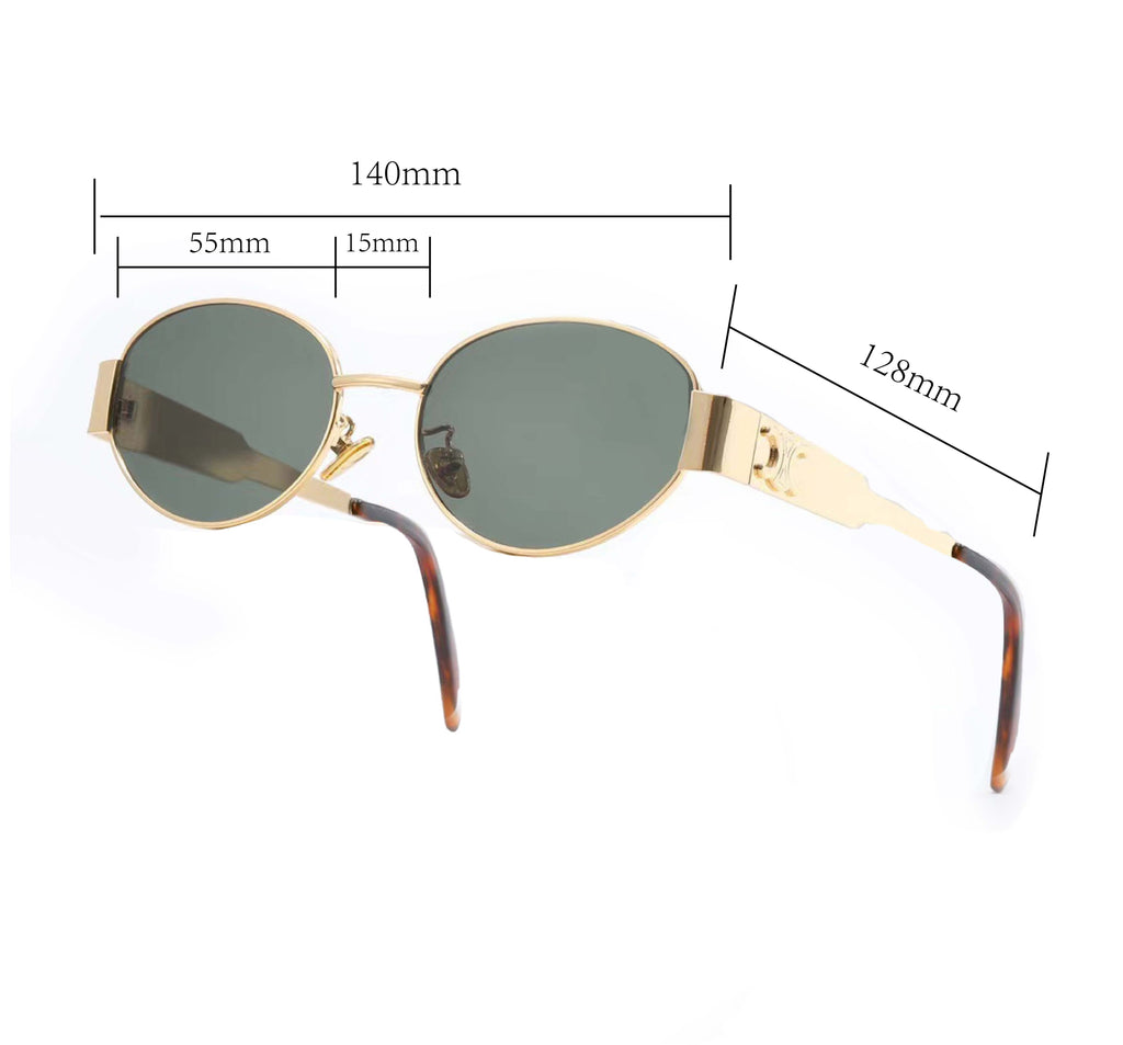 CELINE Round Metal Polarized Sunglasses | Luxury UV400 Eyewear