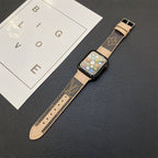 Luxury Louis Vuitton Apple Watch Band – Stitched Monogram Leather Strap