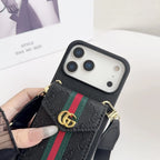 Louis Vuitton iPhone 18 Pro Max Case with Card Holder & Strap – Monogram Leather Wallet