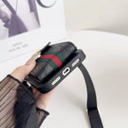 Gucci iPhone 17 Pro Max Case with Card Holder & Strap - GG Leather Wallet