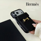 Hermès iPhone 17 Pro Max Case - Leather Hermes Phone Case With Card Holder