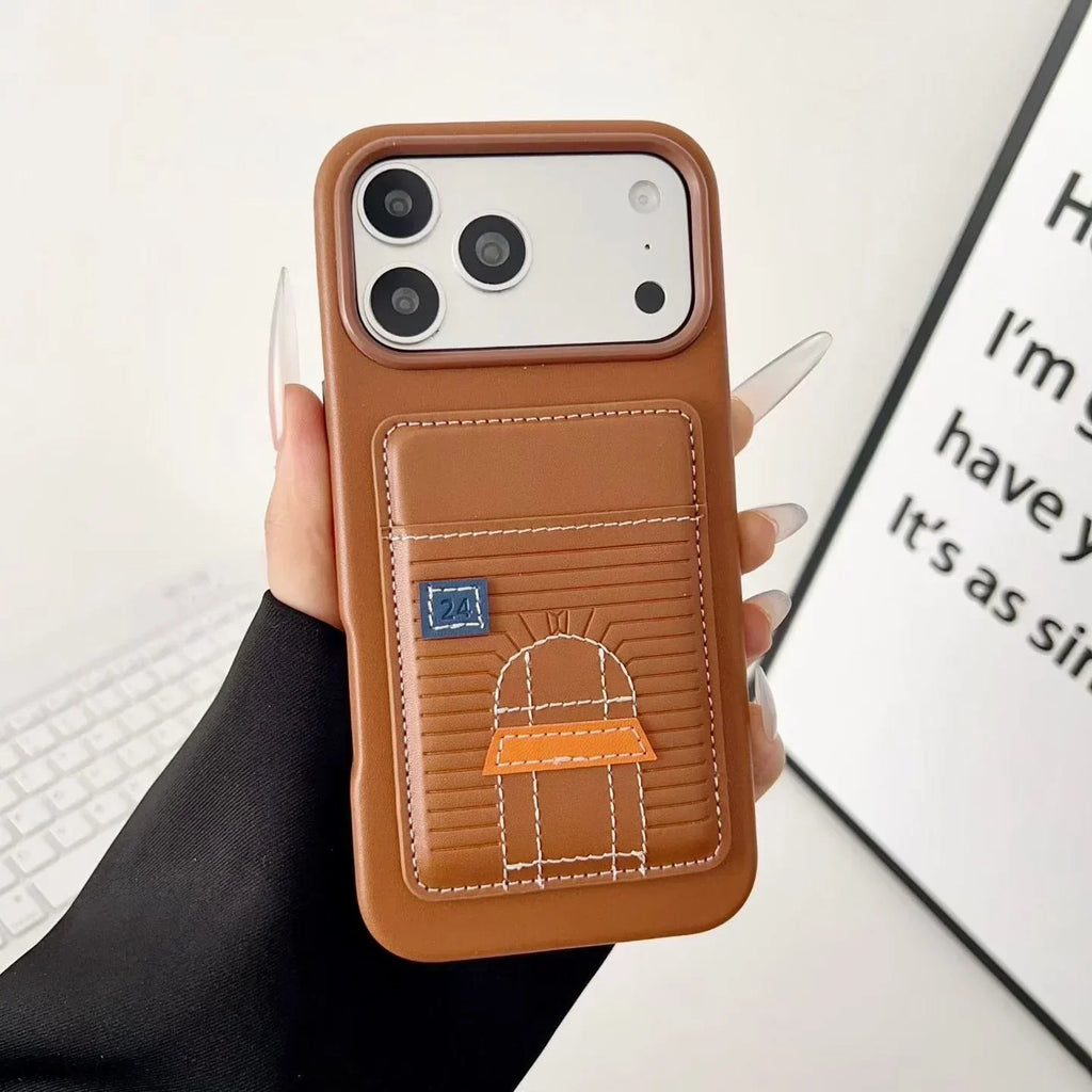 Pink Hermès iPhone 18 Pro Case with Card Slot – Luxury Leather Hermes Phone Case