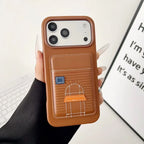 Pink Hermès iPhone 18 Pro Case with Card Slot – Luxury Leather Hermes Phone Case