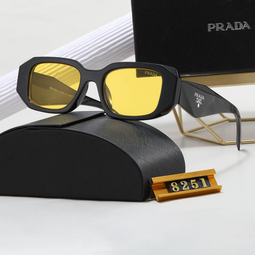 PRADA Polygonal Retro Acetate Sunglasses | Luxury Eyewear