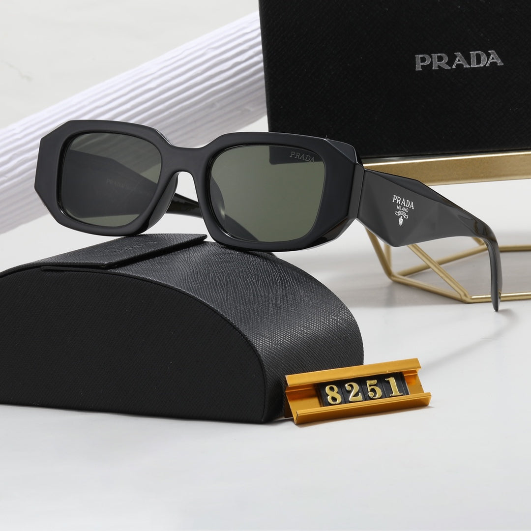 PRADA Polygonal Retro Acetate Sunglasses | Luxury Eyewear