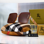 Burberry Check Oversized Square Polarized Sunglasses