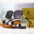 Burberry Check Oversized Square Polarized Sunglasses