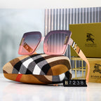 Burberry Check Oversized Square Polarized Sunglasses