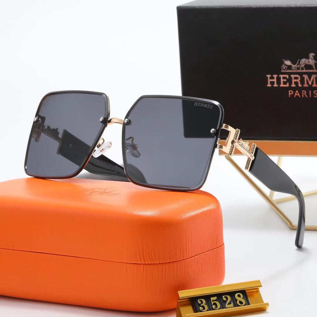Hermès Oversized Square Metal Sunglasses