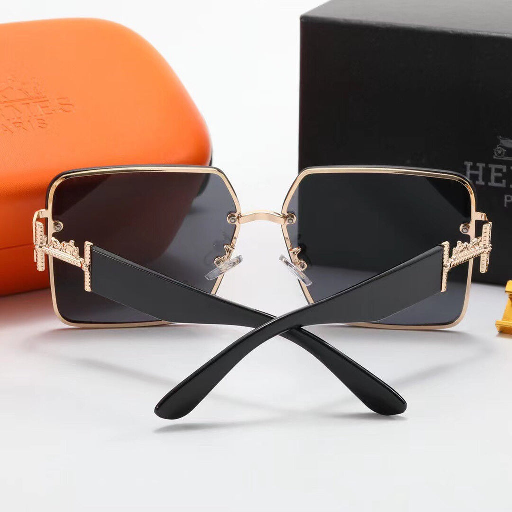 Hermès Oversized Square Metal Sunglasses