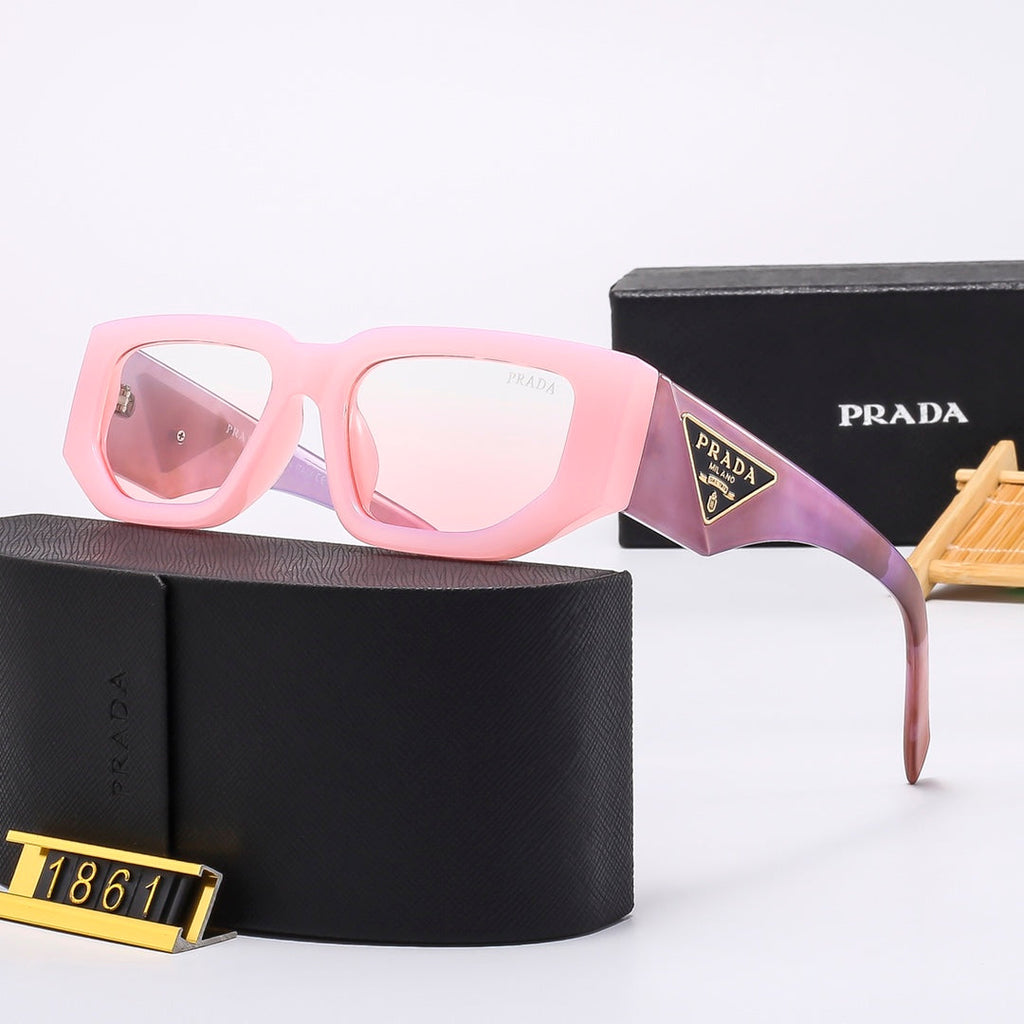 PRADA Geometric Polygonal Blue-Light Sunglasses | Luxury Eyewear