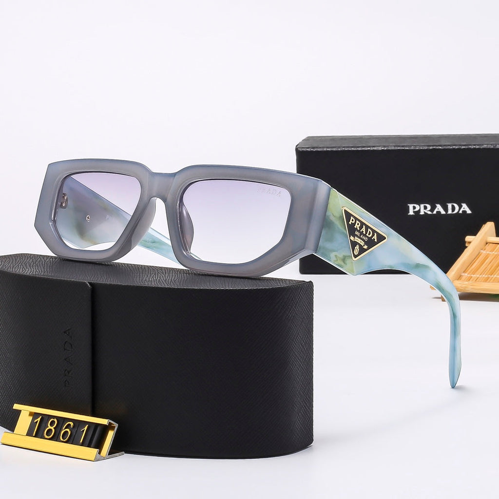 PRADA Geometric Polygonal Blue-Light Sunglasses | Luxury Eyewear