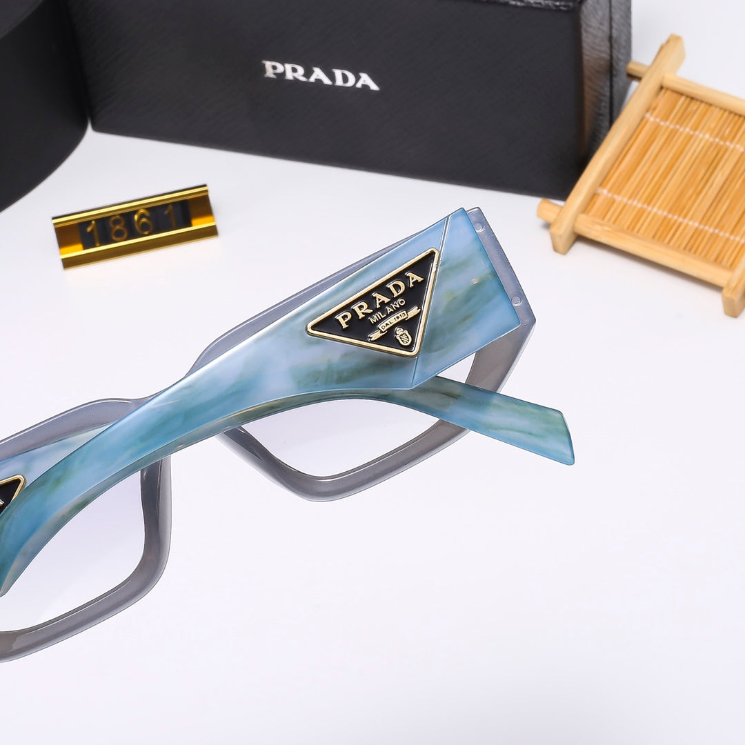 PRADA Geometric Polygonal Blue-Light Sunglasses | Luxury Eyewear