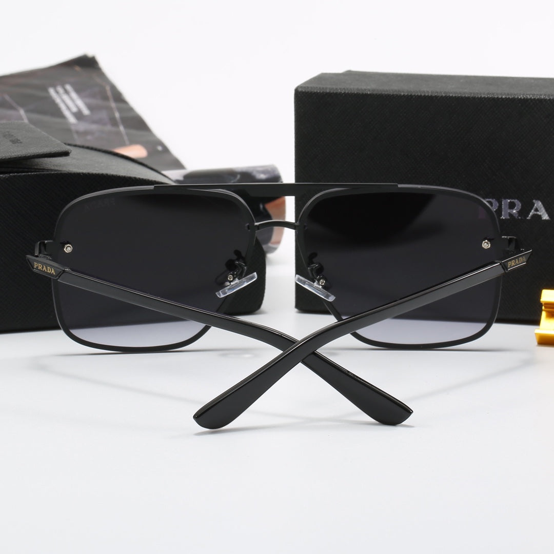 Prada Double Bridge Aviator Polarized Sunglasses