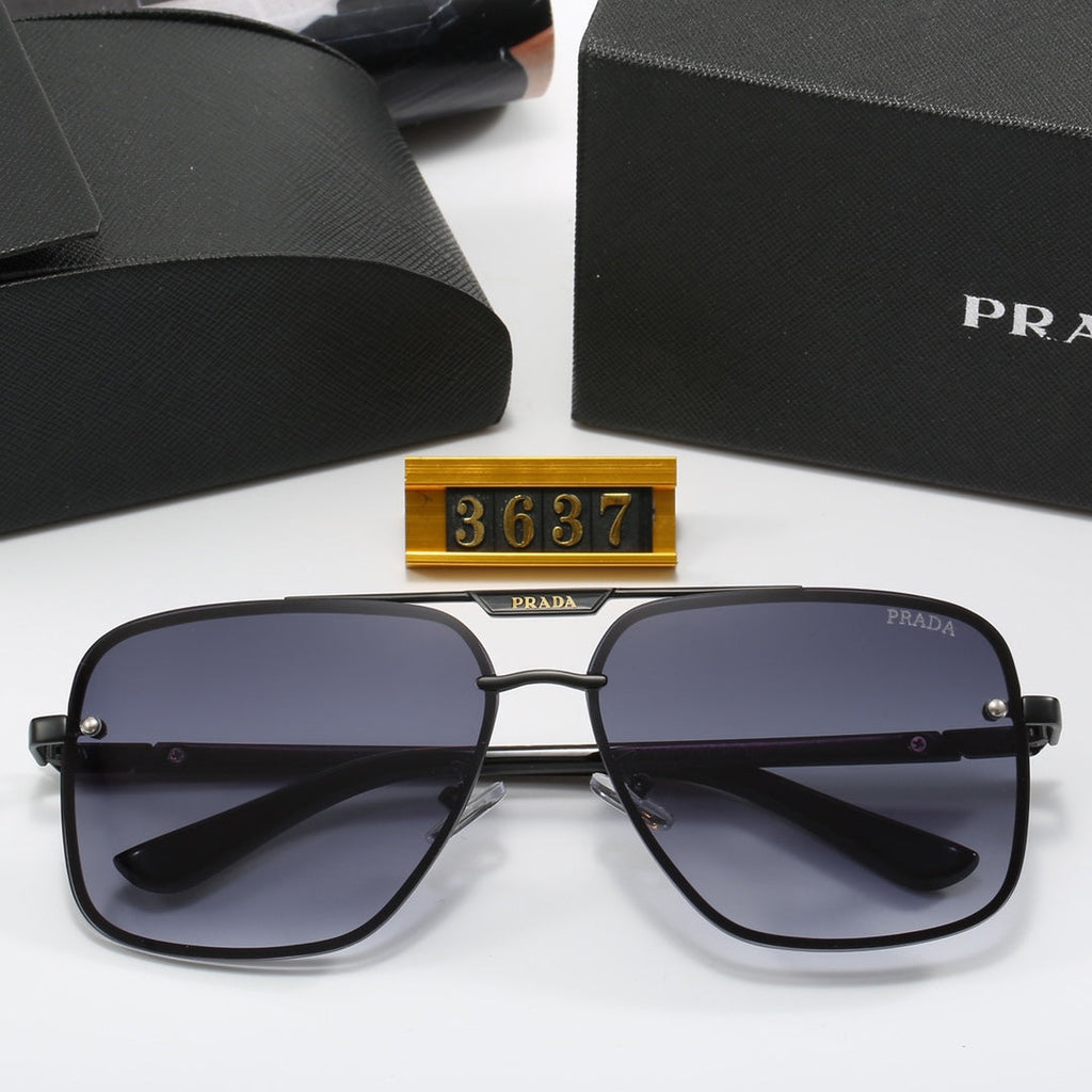 Prada Double Bridge Aviator Polarized Sunglasses