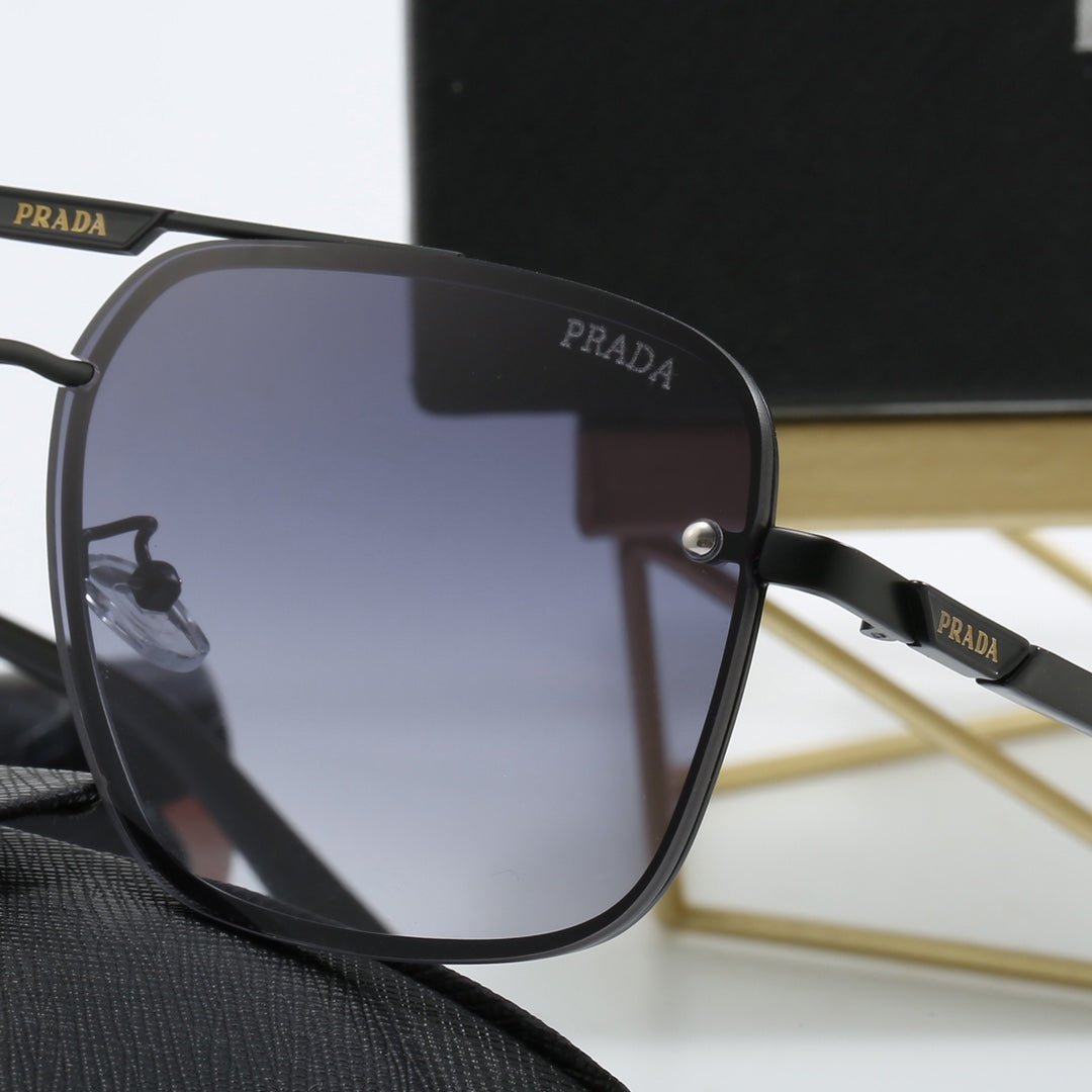 Prada Double Bridge Aviator Polarized Sunglasses