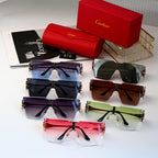 Cartier Rimless Oversized Shield Polarized Sunglasses
