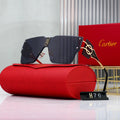 Cartier Rimless Oversized Shield Polarized Sunglasses