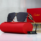 Cartier Rimless Oversized Shield Polarized Sunglasses
