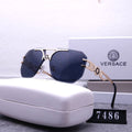Versace Medusa Rimless Aviator Polarized Sunglasses