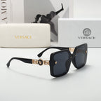 Versace Medusa Oversized Square Polarized Sunglasses