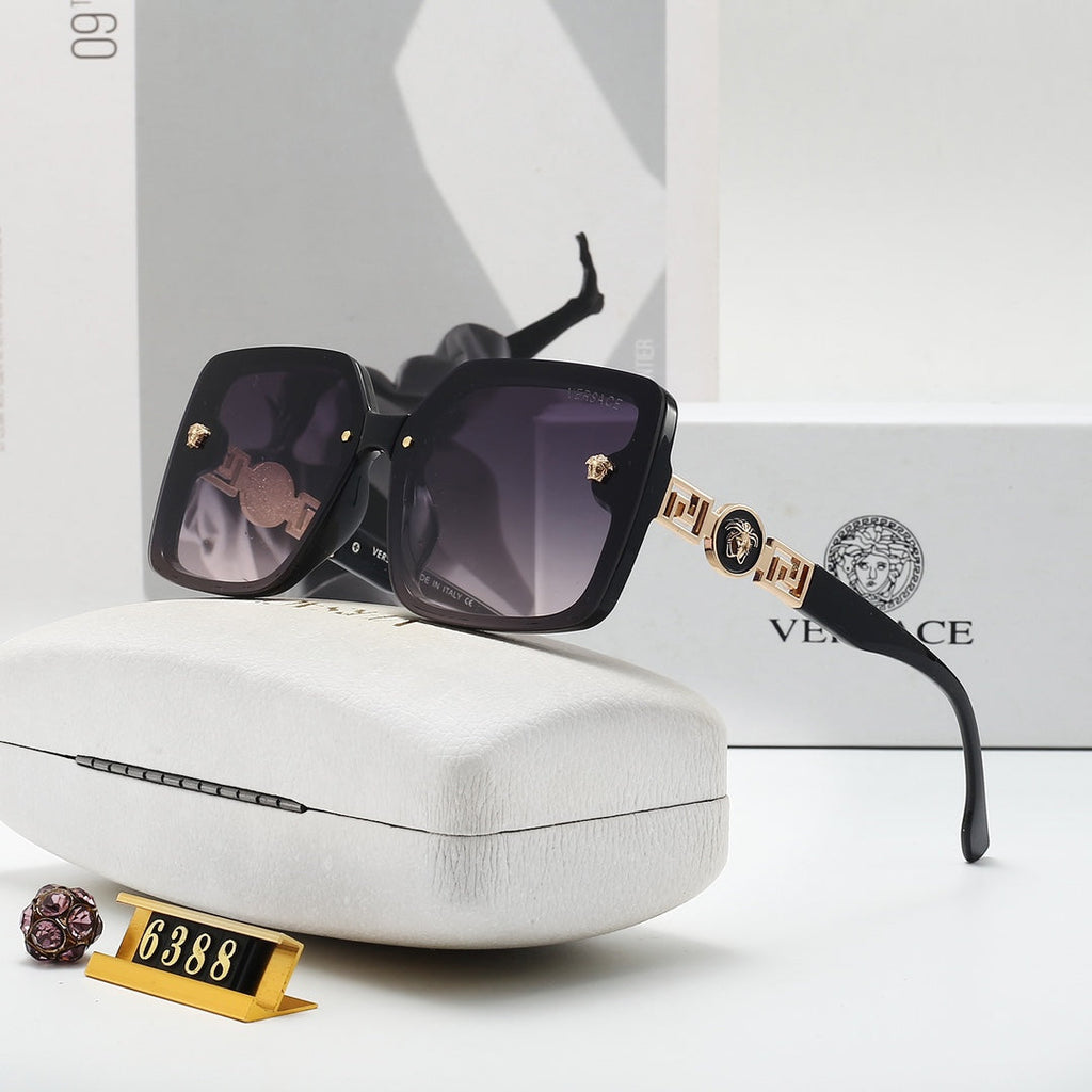 Versace Medusa Oversized Square Polarized Sunglasses