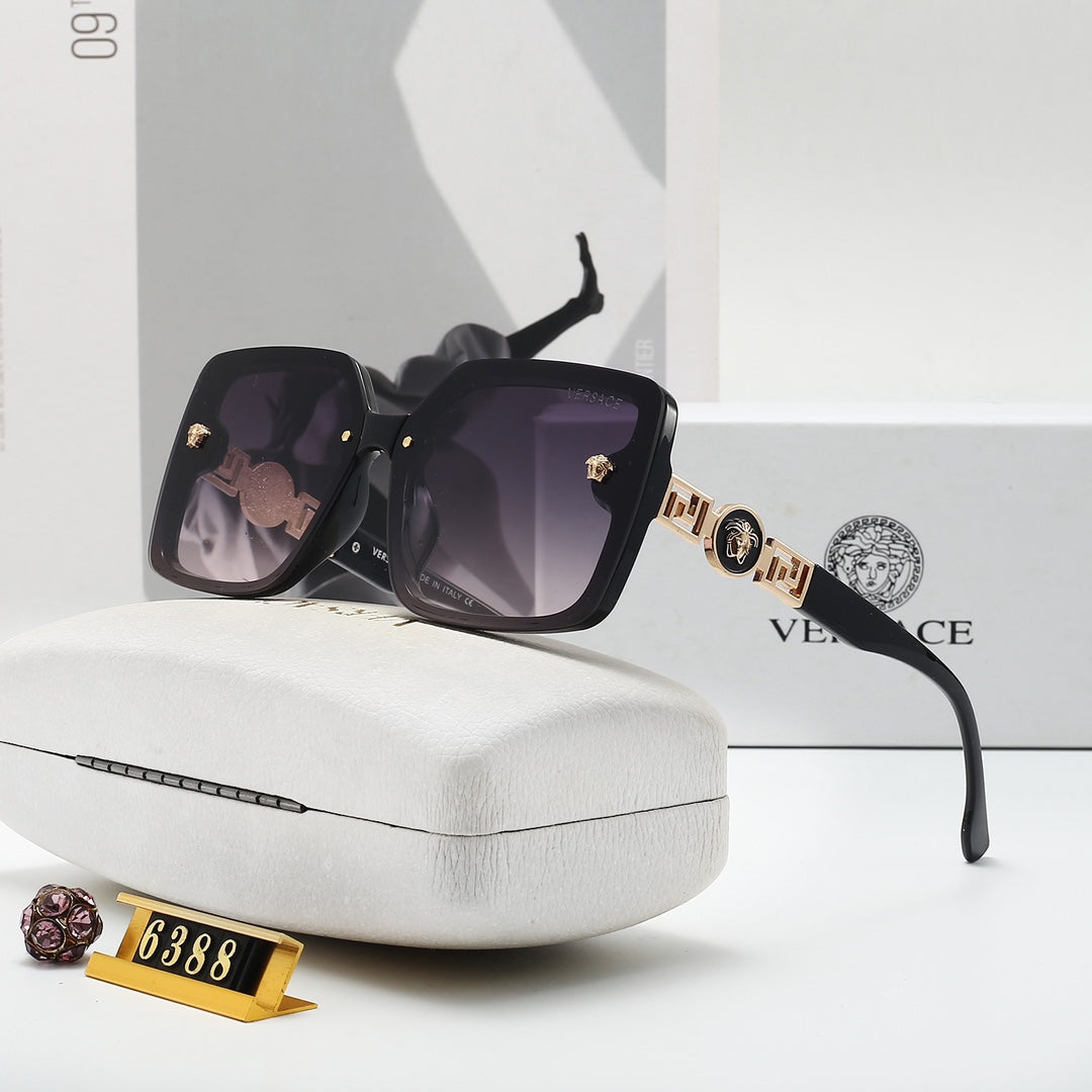 Versace Medusa Oversized Square Polarized Sunglasses