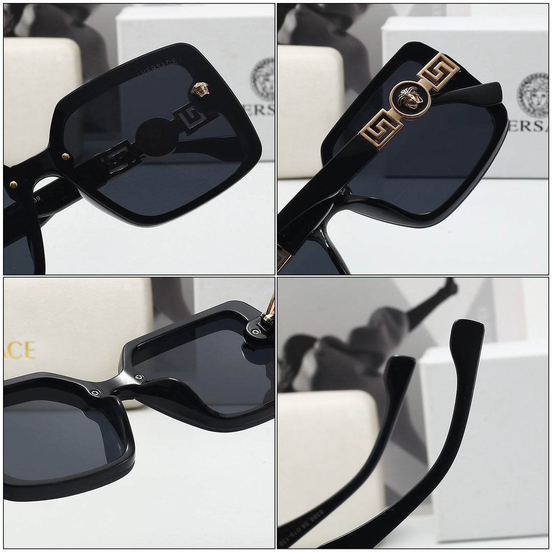 Versace Medusa Oversized Square Polarized Sunglasses