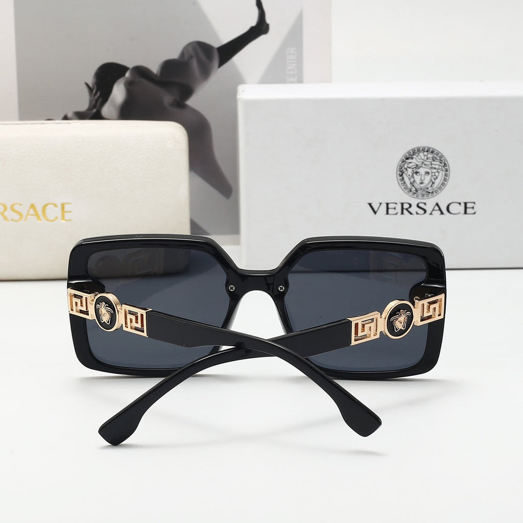 Versace Medusa Oversized Square Polarized Sunglasses