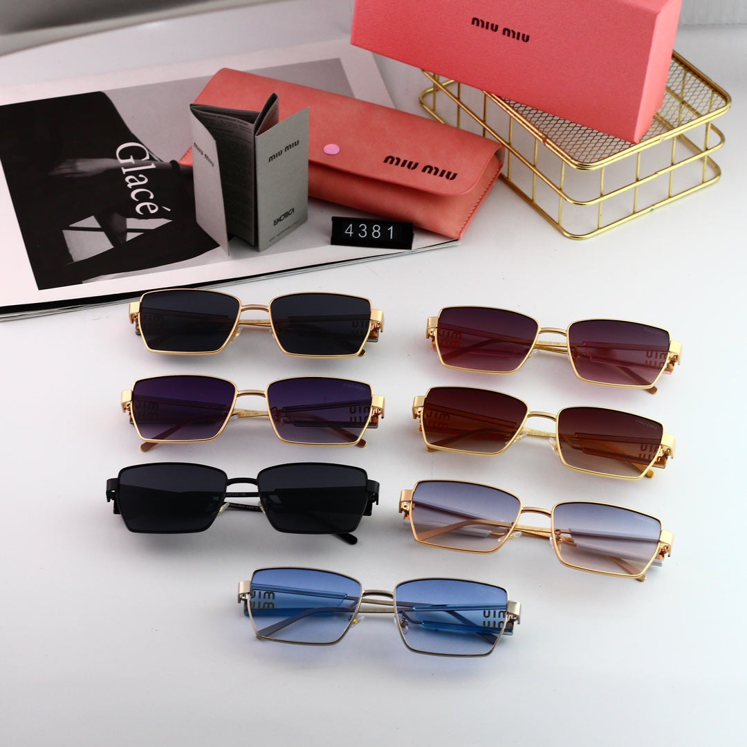 Miu Miu Retro Wide-Rim Rectangular Sunglasses | Luxury UV400 Eyewear