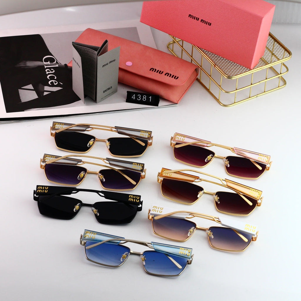 Miu Miu Retro Wide-Rim Rectangular Sunglasses | Luxury UV400 Eyewear